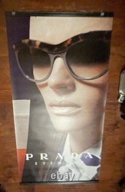 Prada Eyewear Vinyl Banner Double Sided Store Display Poster 28x53 2017 Vtg