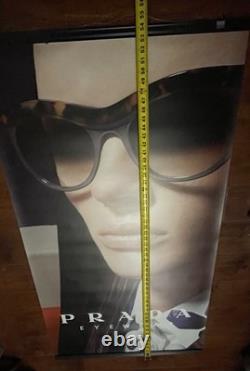 Prada Eyewear Vinyl Banner Double Sided Store Display Poster 28x53 2017 Vtg