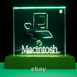 RARE 1984 Apple Lighted 10x10x. 5 Glass Promotional Dealer Sign Original Works