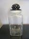 Rare Antique Apothecary General Store Glass Counter Display Candy Jar Black Lid