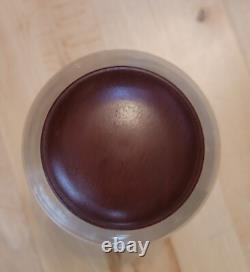 RARE BUFFALO 1 CENT COUGH DROP STORE DISPLAY GLASS JAR, WithBRICK RED MELAMINE LID