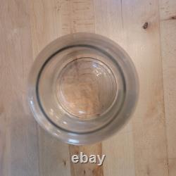 RARE BUFFALO 1 CENT COUGH DROP STORE DISPLAY GLASS JAR, WithBRICK RED MELAMINE LID