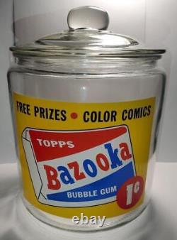 RARE Bazooka Gum Glass Counter Jar