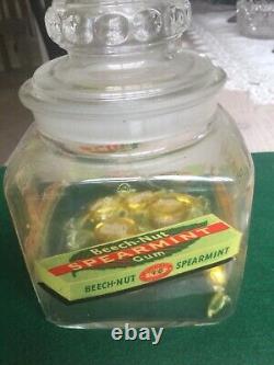 RARE Beech-Nut chewing Gum Countertop Glass Jar