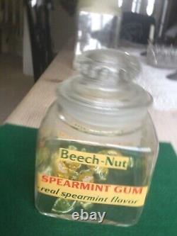 RARE Beech-Nut chewing Gum Countertop Glass Jar