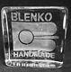 Rare Blenko Handmade Glass Paperweight Square, Dealer Store Display Promo