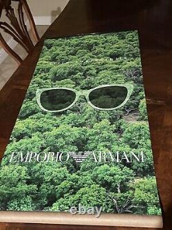 RARE Emporio Armani Glasses Advertising Banner Stile-Sostenibile Double Sided