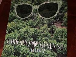 RARE Emporio Armani Glasses Advertising Banner Stile-Sostenibile Double Sided