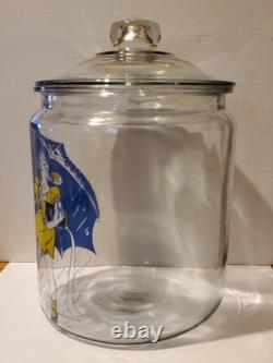 RARE Morton Salt Large Glass Counter Jar