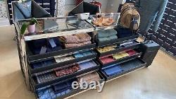 RARE -Philip Plein- Large Boutique Drawer Store Display/Glass, Leather $15,000