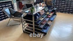 RARE -Philip Plein- Large Boutique Drawer Store Display/Glass, Leather $15,000