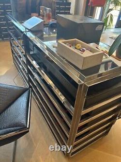 RARE -Philip Plein- Large Boutique Drawer Store Display/Glass, Leather $15,000