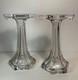 Rare Set Of 2 Antique Glass Shelf Riser Presentation Stands 9.25 In