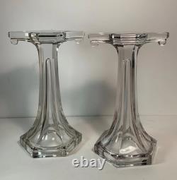 RARE Set of 2 Antique Glass Shelf Riser Presentation Stands 9.25 in