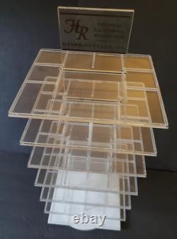 RARE VTG Hagen Renaker Acrylic/Lucite Revolving Display 7 Shelves 24 Tall