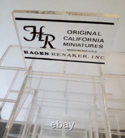 RARE VTG Hagen Renaker Acrylic/Lucite Revolving Display 7 Shelves 24 Tall