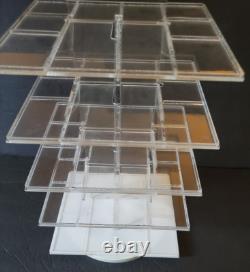 RARE VTG Hagen Renaker Acrylic/Lucite Revolving Display 7 Shelves 24 Tall