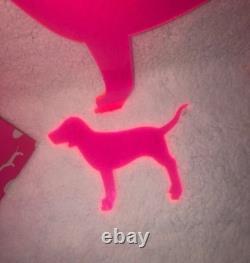 RARE Victoria's Secret Pink Plexi Glass Dogs Display Pups