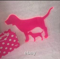 RARE Victoria's Secret Pink Plexi Glass Dogs Display Pups