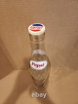 RARE Vintage 20 Inch Tall Pepsi Cola Soda Clear Twist Glass Bottle Store Display