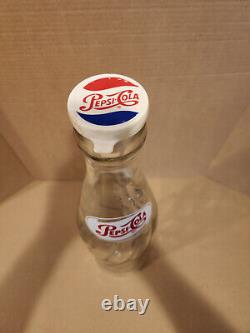 RARE Vintage 20 Inch Tall Pepsi Cola Soda Clear Twist Glass Bottle Store Display