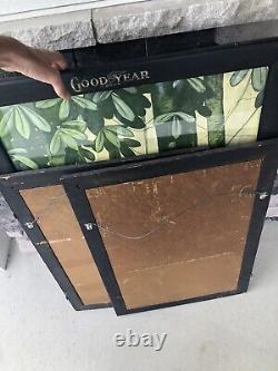 RARE Vintage GOODYEAR Akron Tires Stand Rack Store Display Glass Folding Window