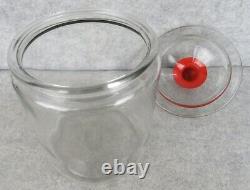 RARE Vintage General Store TOM'S Peanut Glass Candy Jar w Lid