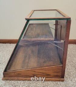 RARE Vintage Wahl Pen And Pencil Counter Top Glass And Wood Display Case