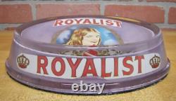 ROYALIST Antique CIGAR Advertising Glass Change Receiver Tray BRUNHOFF MFG OHIO