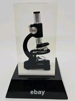 Rare 1950s MCM Promo Advertising Lab Lucite Microscope Promotional Sales Display