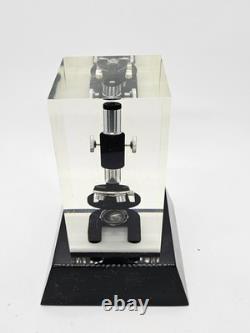 Rare 1950s MCM Promo Advertising Lab Lucite Microscope Promotional Sales Display