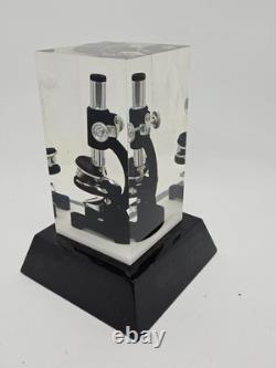 Rare 1950s MCM Promo Advertising Lab Lucite Microscope Promotional Sales Display
