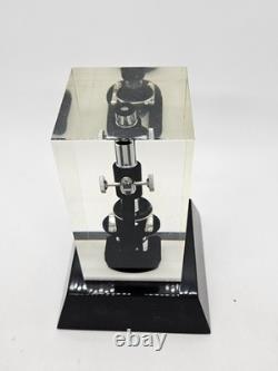Rare 1950s MCM Promo Advertising Lab Lucite Microscope Promotional Sales Display