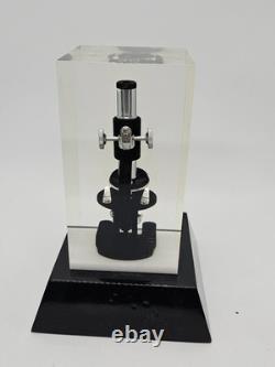 Rare 1950s MCM Promo Advertising Lab Lucite Microscope Promotional Sales Display