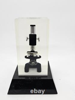 Rare 1950s MCM Promo Advertising Lab Lucite Microscope Promotional Sales Display