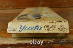 Rare Antique 1890s YUETA Chewing Gum Store Display Box with Original Glass
