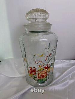 Rare Antique 1920's Bunte Candy Jar Country Store Display Glass 12 As Is