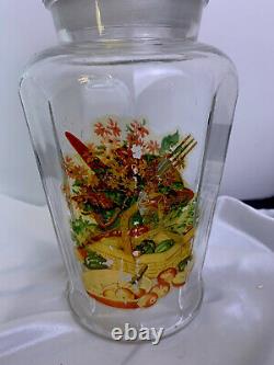 Rare Antique 1920's Bunte Candy Jar Country Store Display Glass 12 As Is