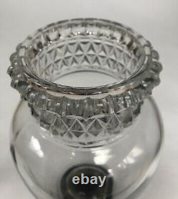 Rare Antique Tiffin Apothecary Glass Jar Store Display Black Bullet Lid Base