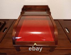 Rare Antique Victorian Wood & Curved Glass Showcase/General Store Display Case