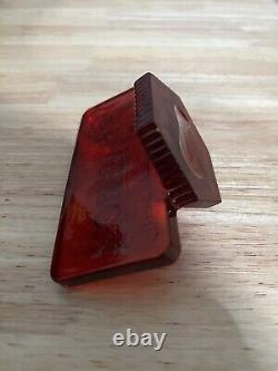 Rare Fenton Art Glass Ruby Red Amberina Store Display Dealer Sign Logo