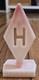 Rare Fenton Helsey Pink Rosalene Glass Rectangular Dealer Display Logo Sign