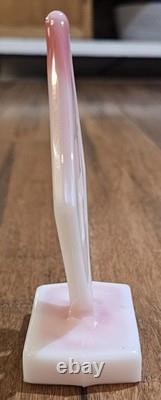 Rare Fenton Helsey Pink Rosalene Glass Rectangular Dealer Display Logo Sign