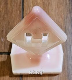Rare Fenton Helsey Pink Rosalene Glass Rectangular Dealer Display Logo Sign