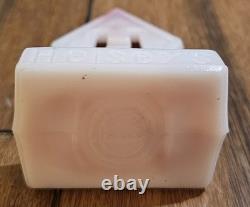 Rare Fenton Helsey Pink Rosalene Glass Rectangular Dealer Display Logo Sign