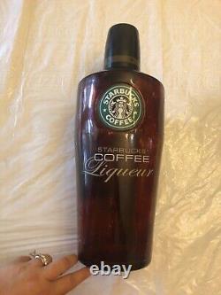 Rare Giant Starbucks 2005 Glass Coffee Liquor Bottle Store Display