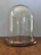 Rare Large Round Glass Cloche Dome Marked Igloo Cooling Corp Teak Base 17