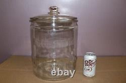 Rare Large Vintage 1930's DAD'S COOKIE Co. Glass Embossed Jar Store Display NICE