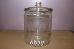 Rare Large Vintage 1930's DAD'S COOKIE Co. Glass Embossed Jar Store Display NICE