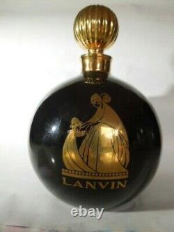 Rare Large Vintage Lanvin Glass Factice Store Display Glass Bottle 10 tall